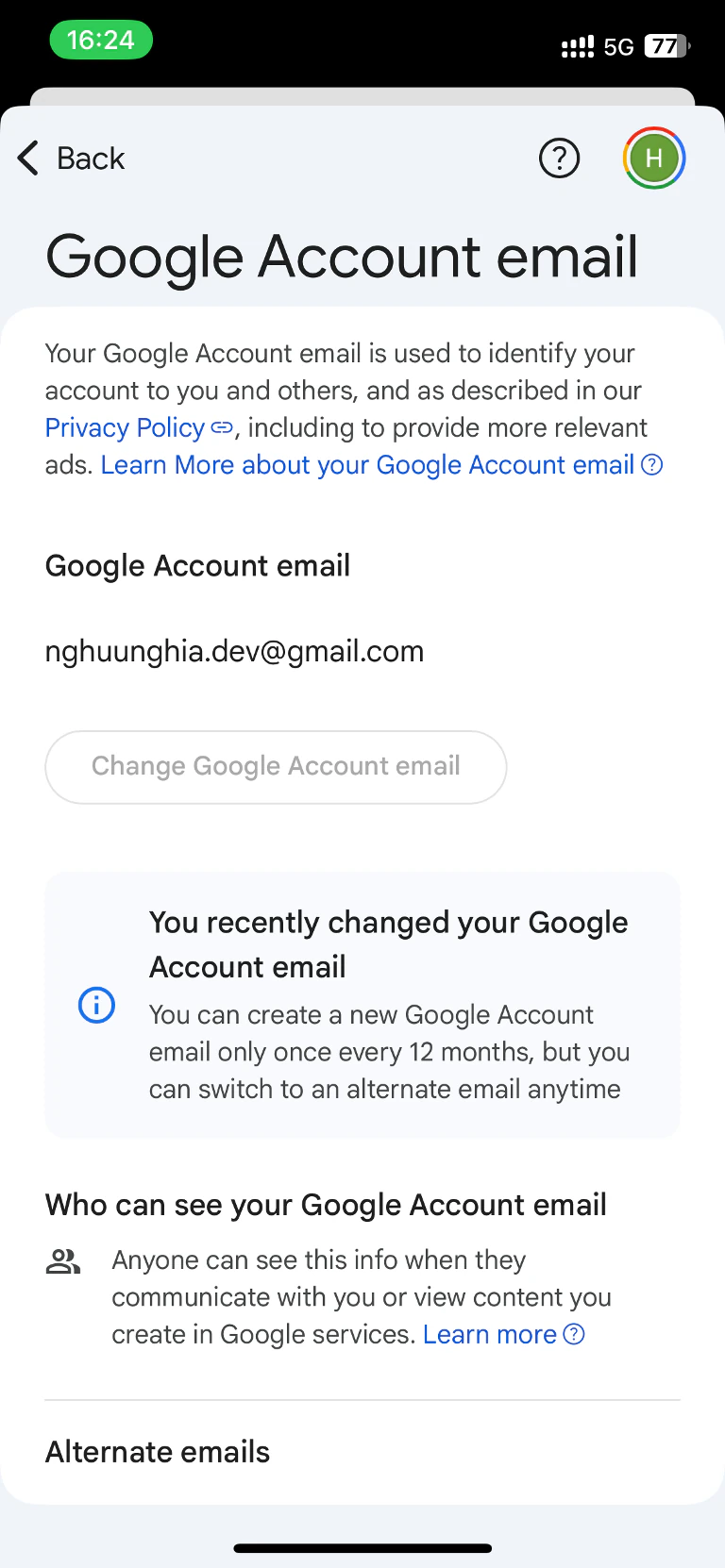 Step 8: Change Successful