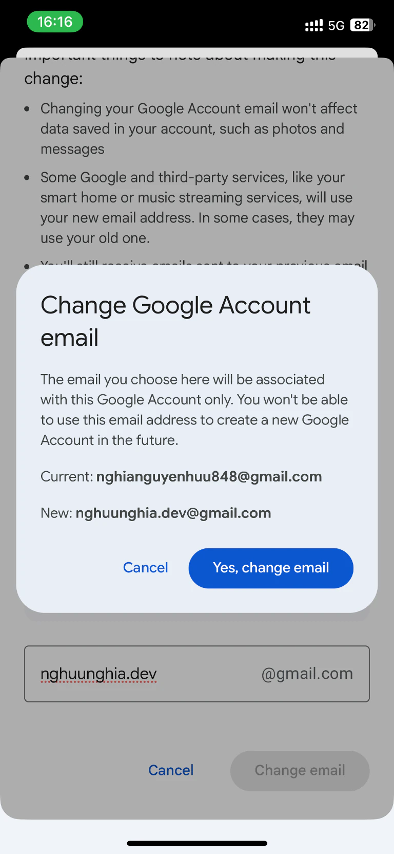 Step 7: Confirm the Change