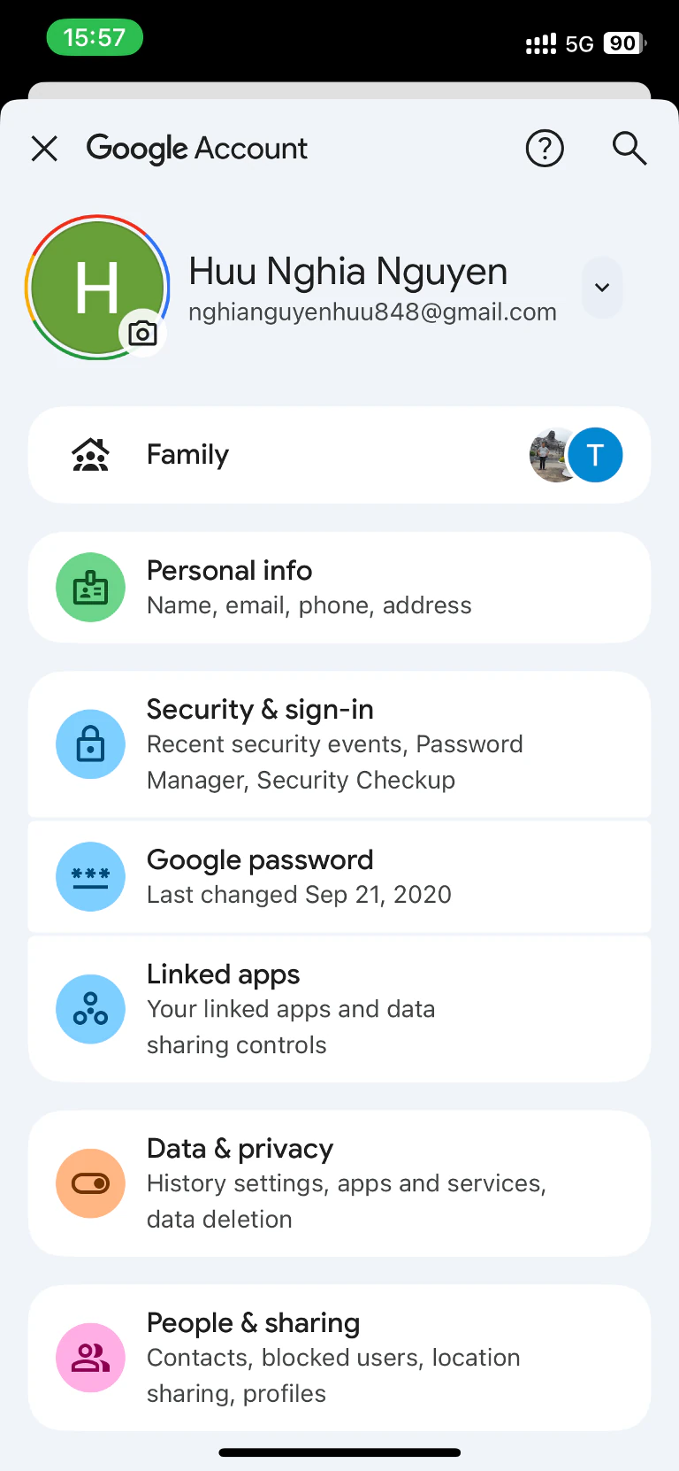 Step 2: Go to Personal Info