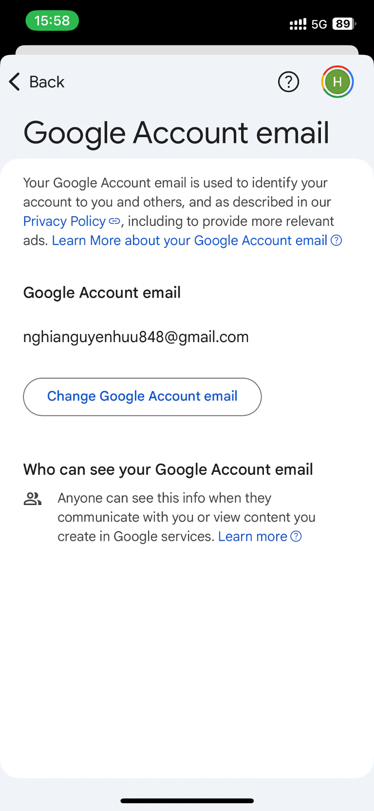 Step 5: Change Your Email